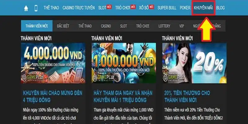 Rất nhiều ưu đãi cho thành viên mới sau khi tạo tài khoản thành công