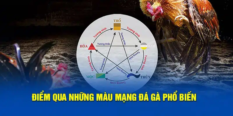 Điểm qua những màu mạng đá gà phổ biến 